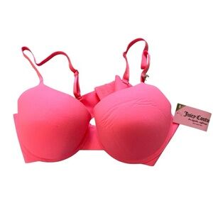 Juicy couture sexy push-up bright orange bra Sz 38 C